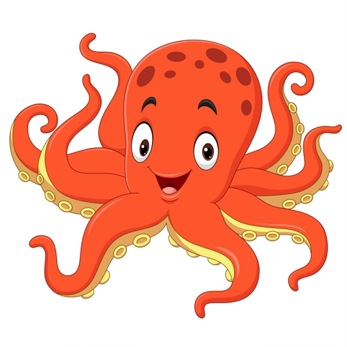 Under the Sea Theme Octopus Transparent Sticker